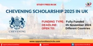 Chevening Scholarship 2025 in UK