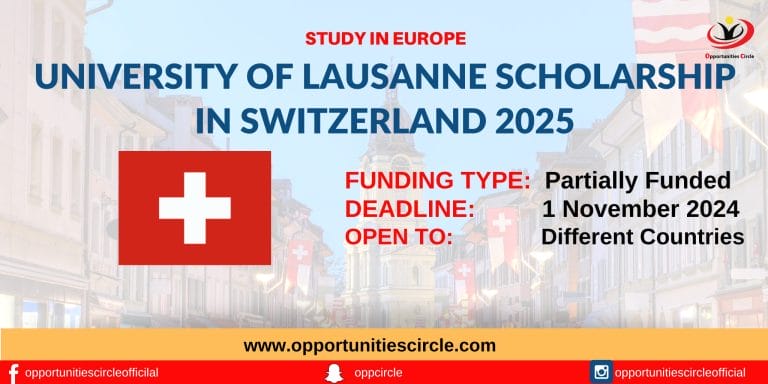 University of Lausanne Scholarship in Switzerland