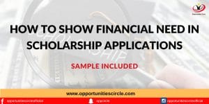 How to Show Financial Need in Scholarship Applications