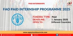 FAO Internship Programme 2025