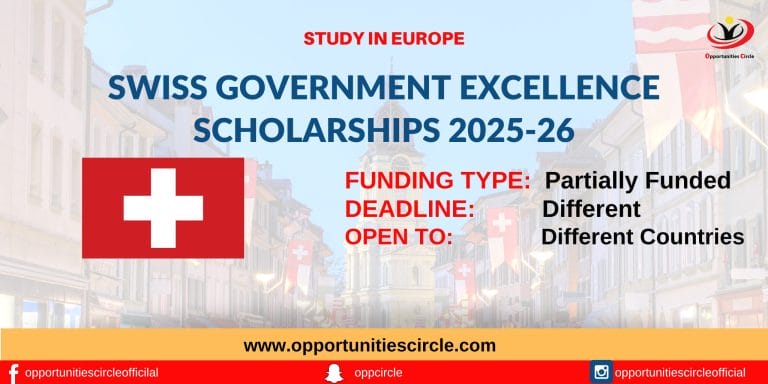 Swiss Government Excellence Scholarships 2025-26