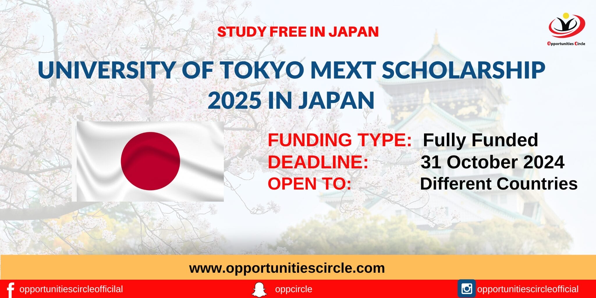 University Of Tokyo MEXT Scholarship 2025 In Japan | Fully Funded ...