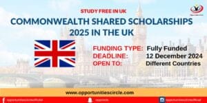 Commonwealth Shared Scholarships 2025 in the uk