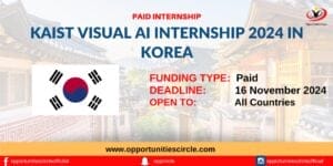 KAIST Visual AI Internship 2024 in Korea