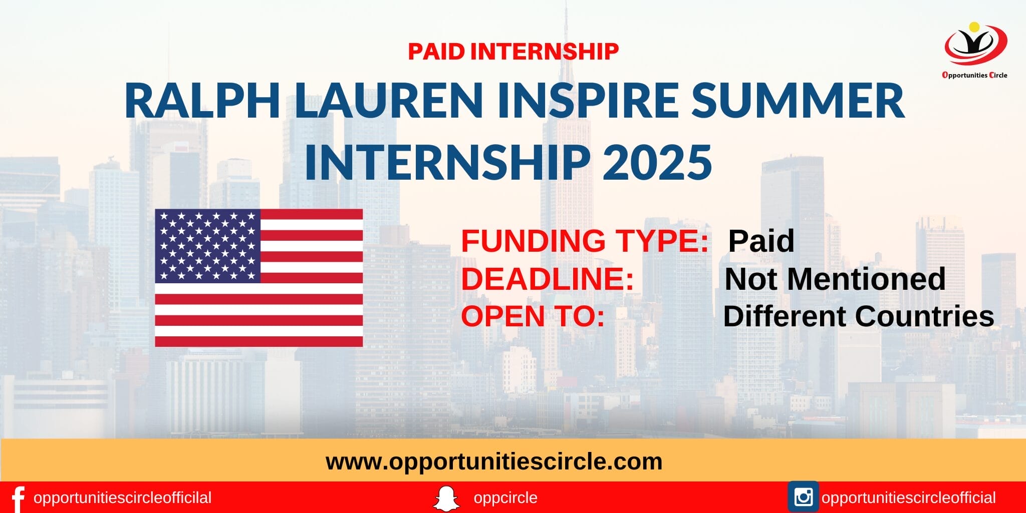 Ralph Lauren Inspire Summer Internship 2025 Paid Internships